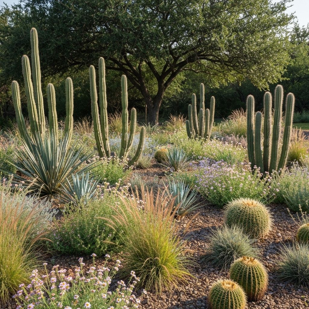 Landscape installation with native plants